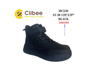 Хайтопи зимові Clibee HC530 black 33-38 по-розмірно
