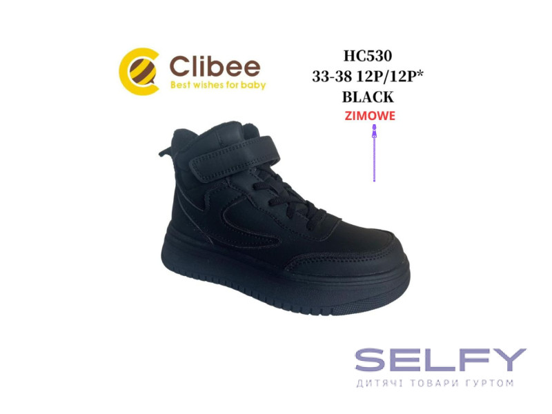 Хайтопи зимові Clibee HC530 black 33-38 по-розмірно, Фото 1