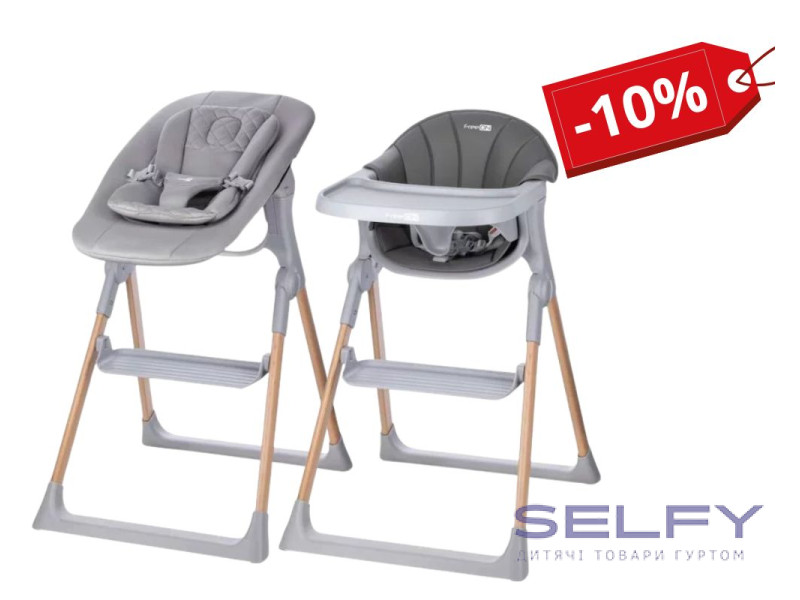 Стілець для годування дитини FreeON Flexi Grow 2 в 1, grey, Фото 1