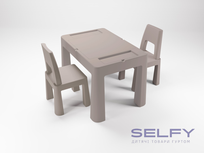 Комплект меблів TEGGI MULTIFUN+2 стільця stone, Фото 1