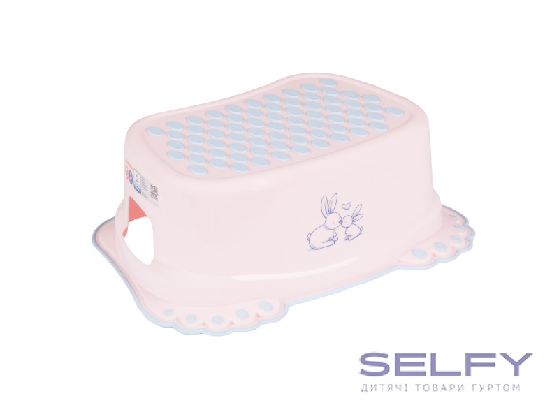 Сходинки дитячі антиковзкі у ванну Bunny light pink, Фото 1