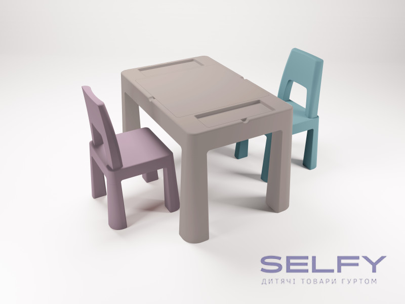 Комплект меблів TEGGI MULTIFUN+2 стільця stone/heather/turquoise, Фото 1