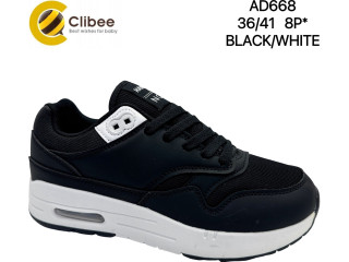 Кроссовки Clibee AD668 black-white 36-41