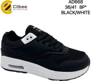 Кроссовки Clibee AD668 black-white 36-41