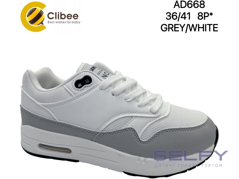 Кроссовки Clibee AD668 grey-white 36-41, Фото 1