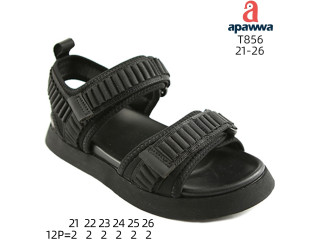 Босоніжки дитячі Apawwa T856 black 21-26