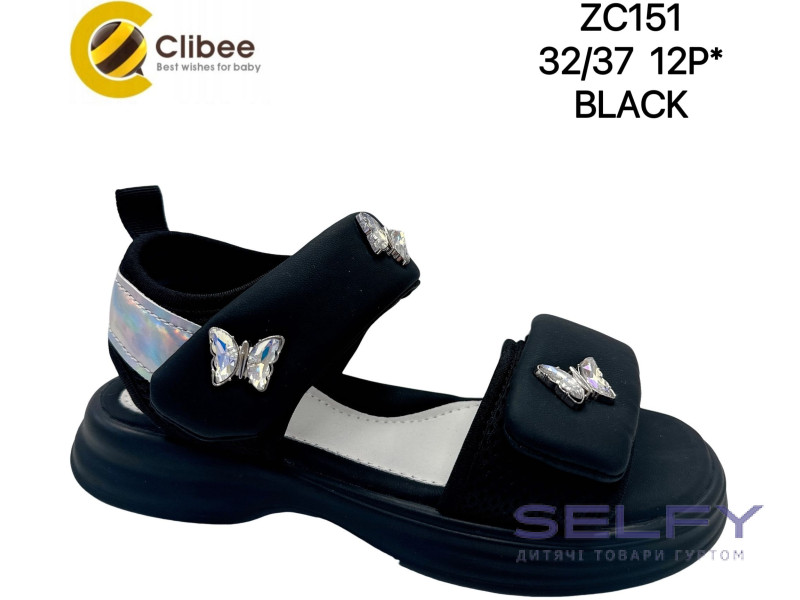 Босоніжки дитячі Clibee ZC151 black 32-37, Фото 1