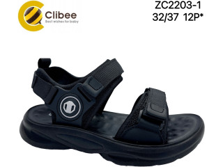 Босоніжки дитячі Clibee ZC2203-1 black-grey 32-37