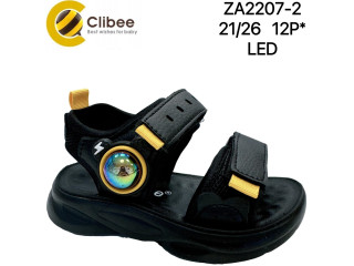Босоніжки дитячі Clibee ZA2207-2 black-yellow 21-26