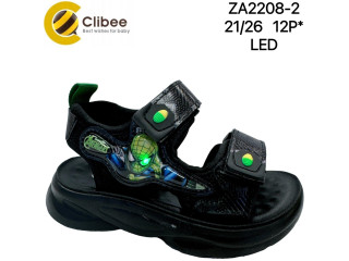 Босоніжки дитячі Clibee ZA2208-2 black-green 21-26