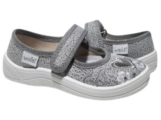 Аліна 24-30 срібло, біла підошва, серце