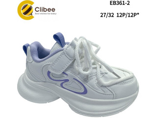 Кроссовки детские Clibee EB361-2 white-purple 27-32