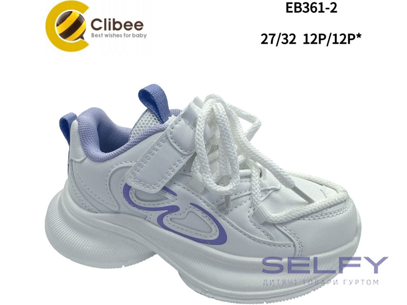 Кросівки дитячі Clibee EB361-2 white-purple 27-32, Фото 1