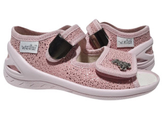 Єва 23-30 рожева, брошка ведмедик