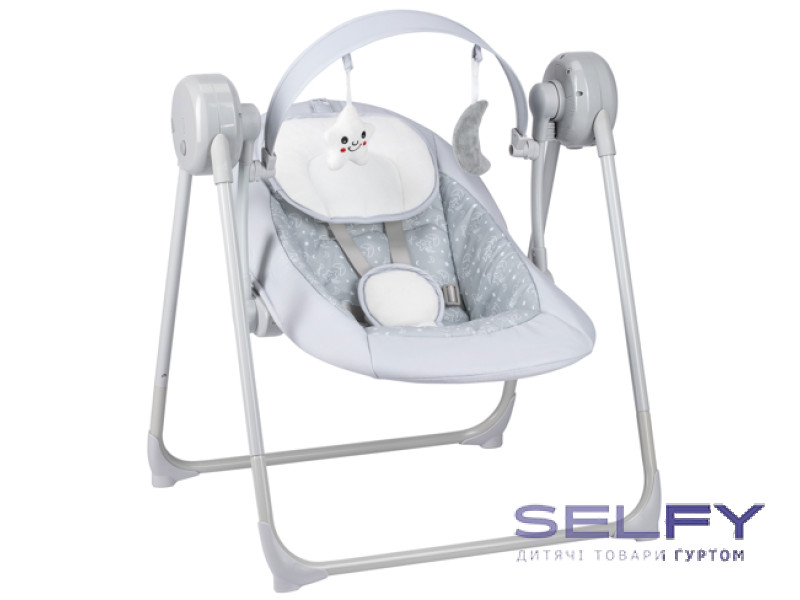 Гойдалка дитяча FreeON Snuggy, stars light grey, Фото 3