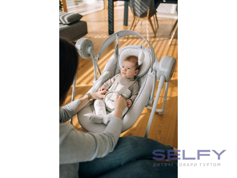 Гойдалка дитяча FreeON Snuggy, stars light grey, Фото 4