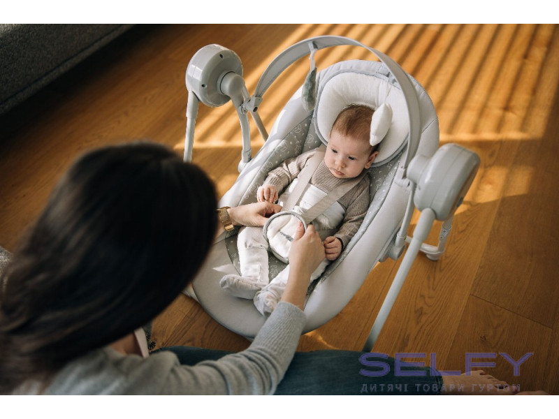 Качели детские FreeON Snuggy, stars light grey, Фото 3