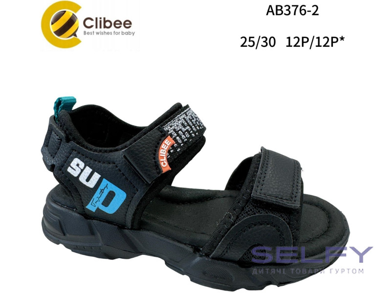 Босоножки детские Clibee AB376-2 black-blue 25-30, Фото 1