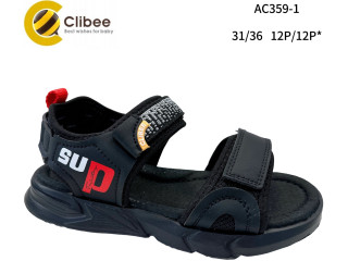 Босоніжки дитячі Clibee AC359-1 black-red 31-36