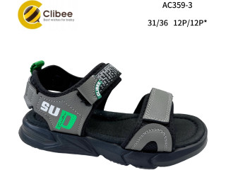 Босоніжки дитячі Clibee AC359-3 black-grey 31-36