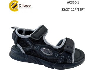 Босоніжки дитячі Clibee AC360-1 black-grey 32-37