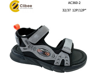 Босоніжки дитячі Clibee AC360-2 grey-black 32-37