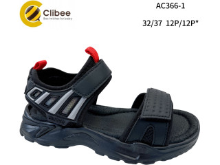 Босоніжки дитячі Clibee AC366-1 black-red 33-38