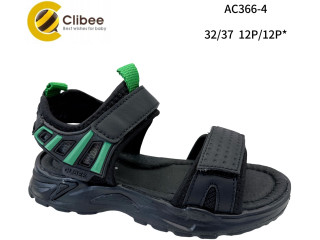 Босоніжки дитячі Clibee AC366-4 black-green 33-38