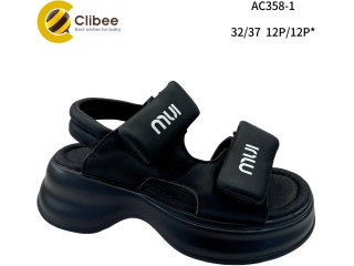 Босоніжки дитячі Clibee AC358-1 black 32-37