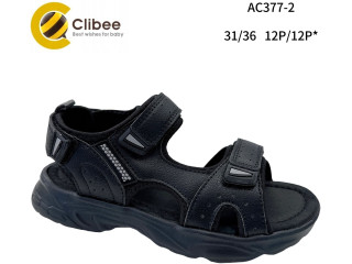 Босоніжки дитячі Clibee AC377-2 black-grey 31-36