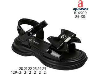 Босоніжки дитячі Apawwa B1690P black 25-30