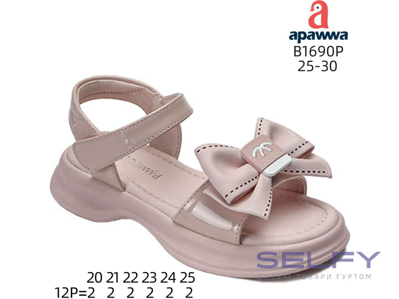 Босоніжки дитячі Apawwa B1690P pink 25-30, Фото 1