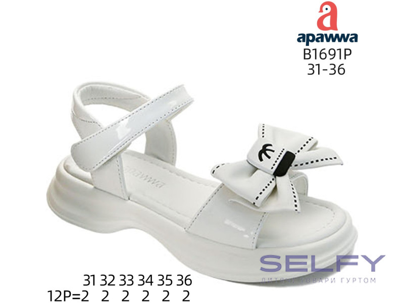 Босоножки детские Apawwa B1691P white 31-36, Фото 1
