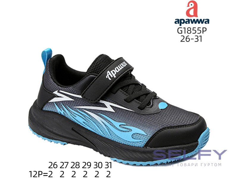 Кроссовки детские Apawwa G1855P black-blue 26-31, Фото 1
