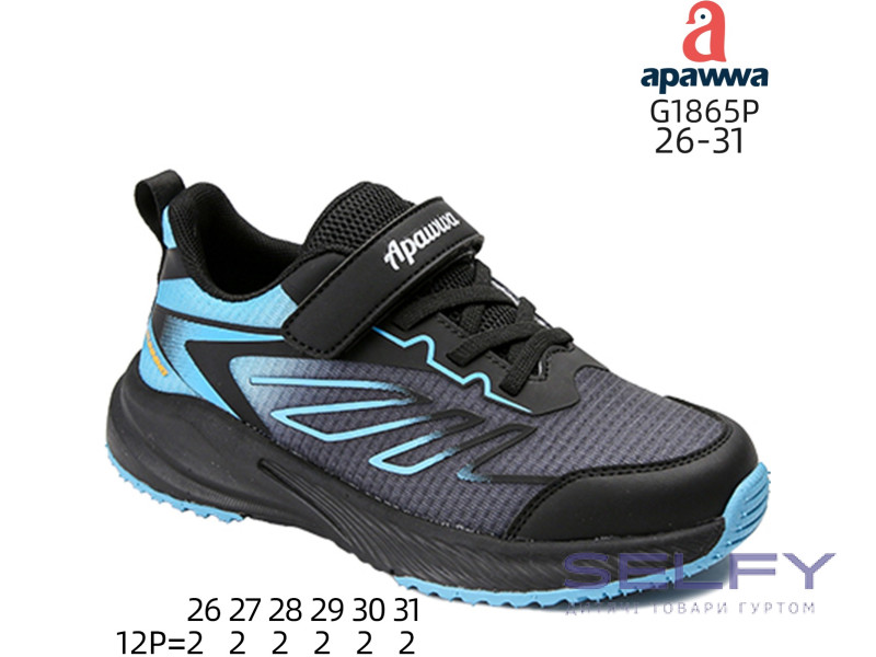Кросівки дитячі Apawwa G1865P black-blue 26-31, Фото 1