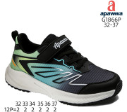 Кросівки дитячі Apawwa G1866P black-green 32-37