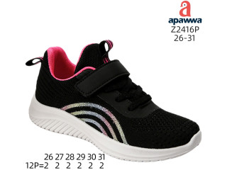 Кросівки дитячі Apawwa Z2416P black-fuchsia 26-31