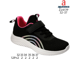 Кросівки дитячі Apawwa Z2417P black-fuchsia 32-37