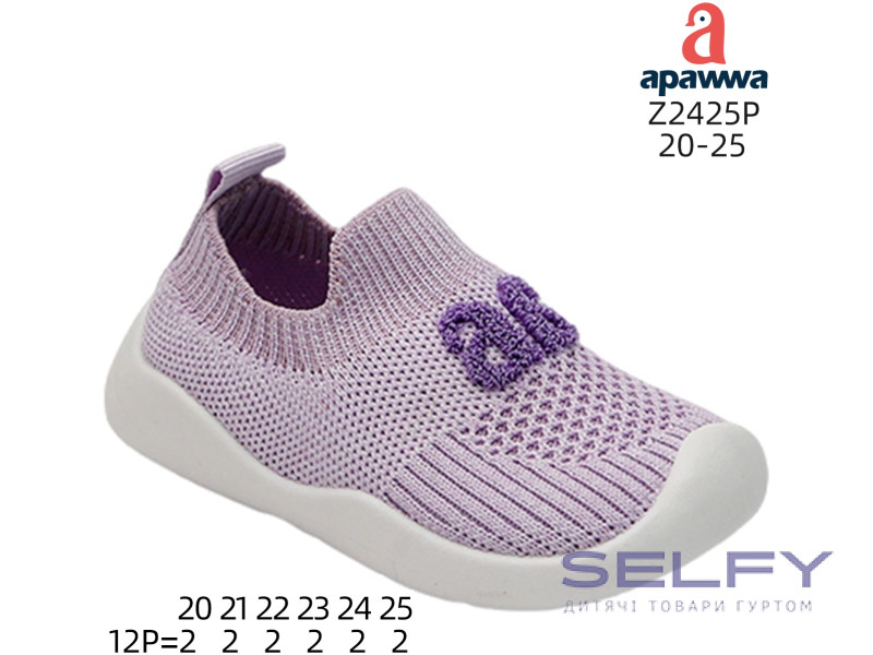 Кросівки дитячі Apawwa Z2425P purple 20-25, Фото 1