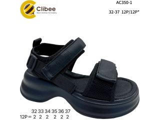Босоніжки дитячі Clibee AC350-1 black 32-37