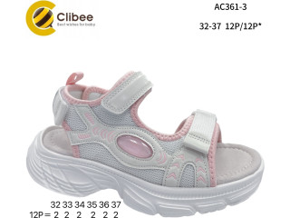 Босоніжки дитячі Clibee AC361-3 white-pink 32-37