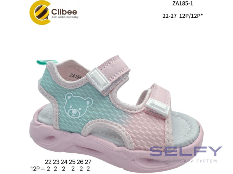 Босоніжки дитячі Clibee ZA185-1 pink 22-27, Фото 1