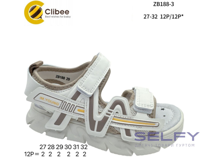 Босоніжки дитячі Clibee ZB188-3 beige 27-32, Фото 1