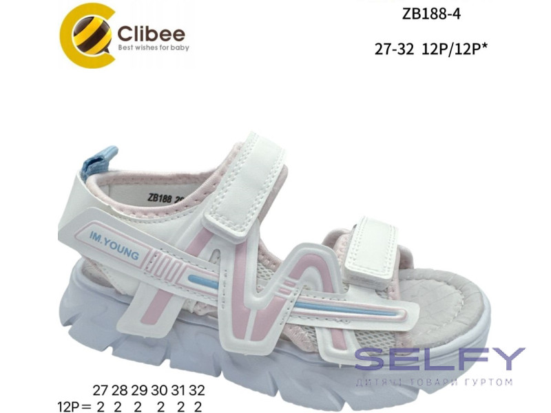 Босоніжки дитячі Clibee ZB188-4 white 27-32, Фото 1