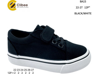Кеди дитячі Clibee BA15 black-white 22-27