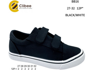 Кеди дитячі Clibee BB16 black-white 27-32
