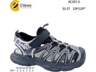 Босоніжки дитячі Clibee AC357-3 grey-black 32-37