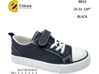 Кеди дитячі Clibee BB18 black 26-31