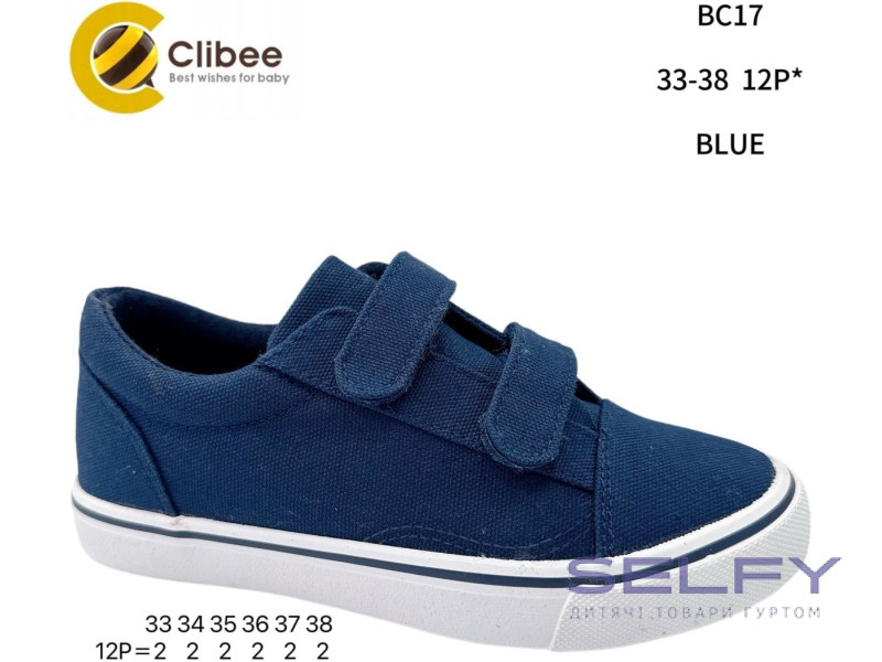Кеды детские Clibee BC17 blue 33-38, Фото 1