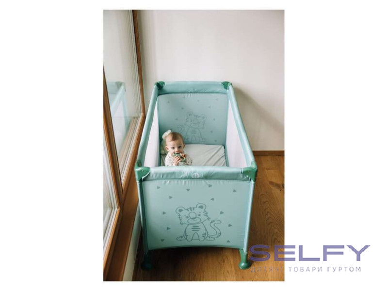 Кровать-манеж детская FreeON Cot Nap, green, Фото 11